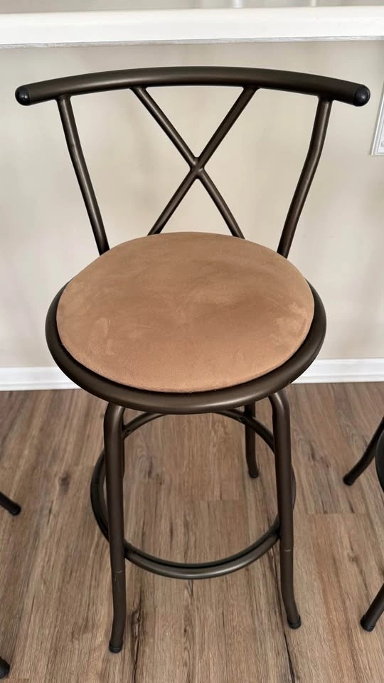 3 Spinning Metal Bar Stools - photo 3