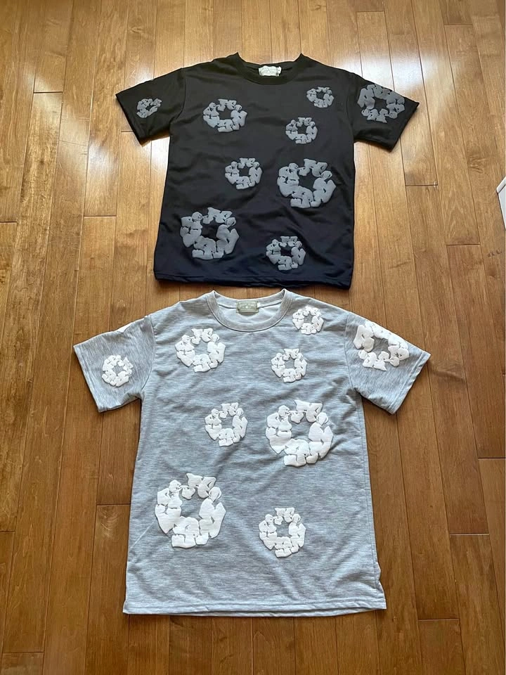 Black And Grey Denim Tears Shirt