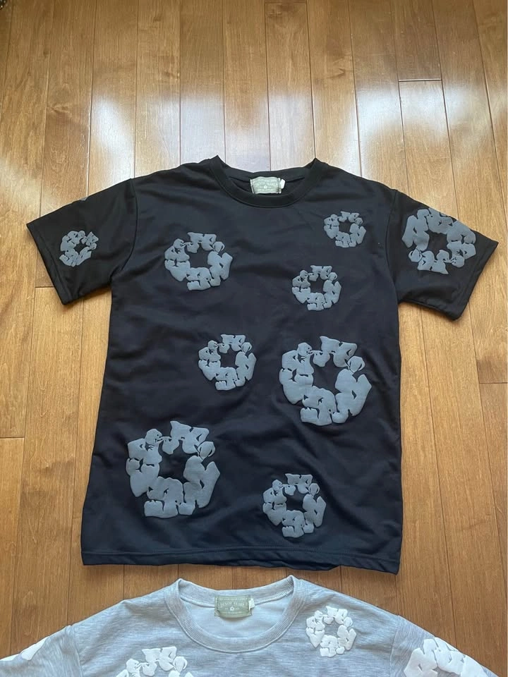 Black And Grey Denim Tears Shirt - photo 3