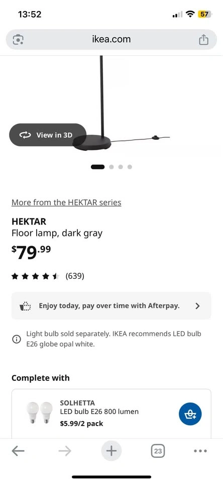 71" IKEA Hektar Floor Lamp - photo 5