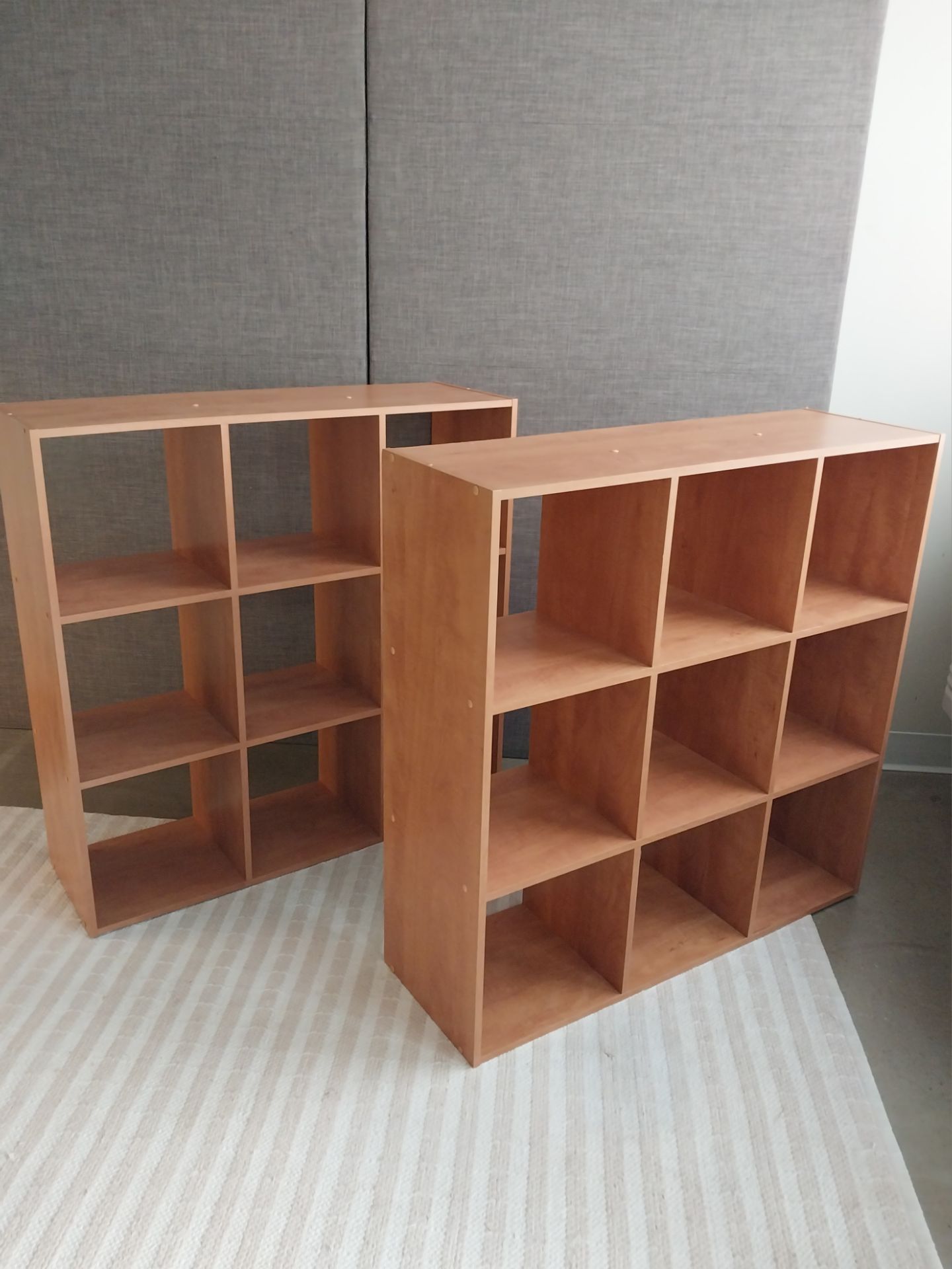 2 Matching 9-Cube Organizer Shelves - Great Condition - photo 2