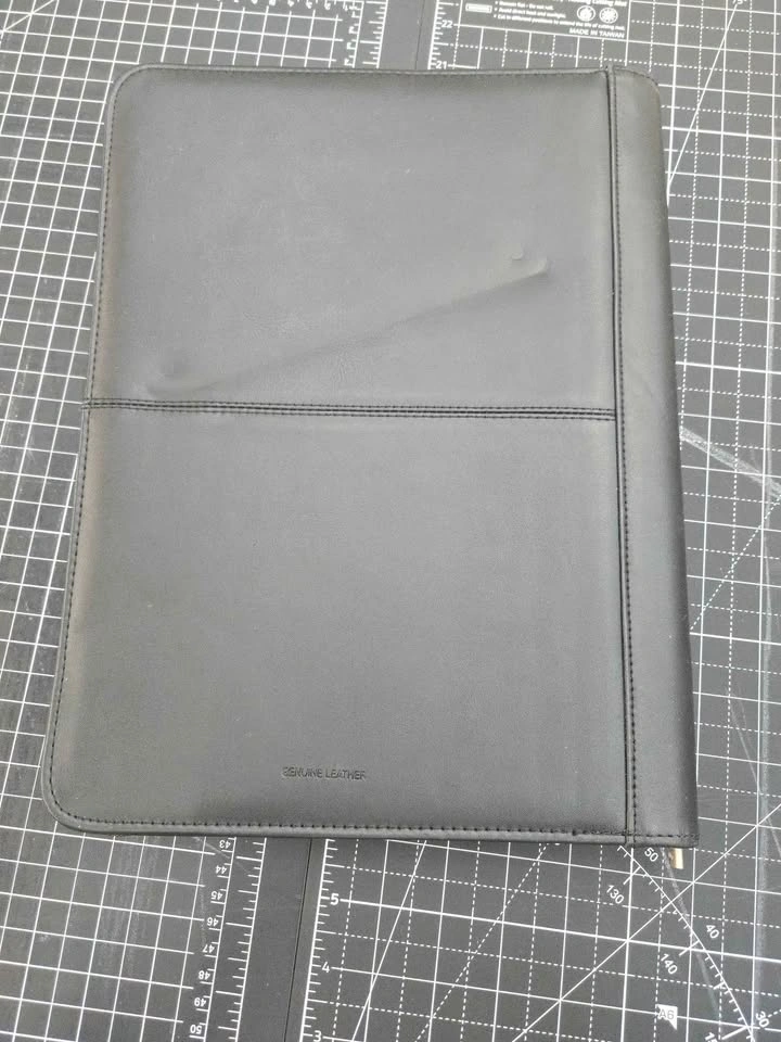 Genuine Leather Padfolio Portfolio Notepad Folder for Resumes iP - photo 5