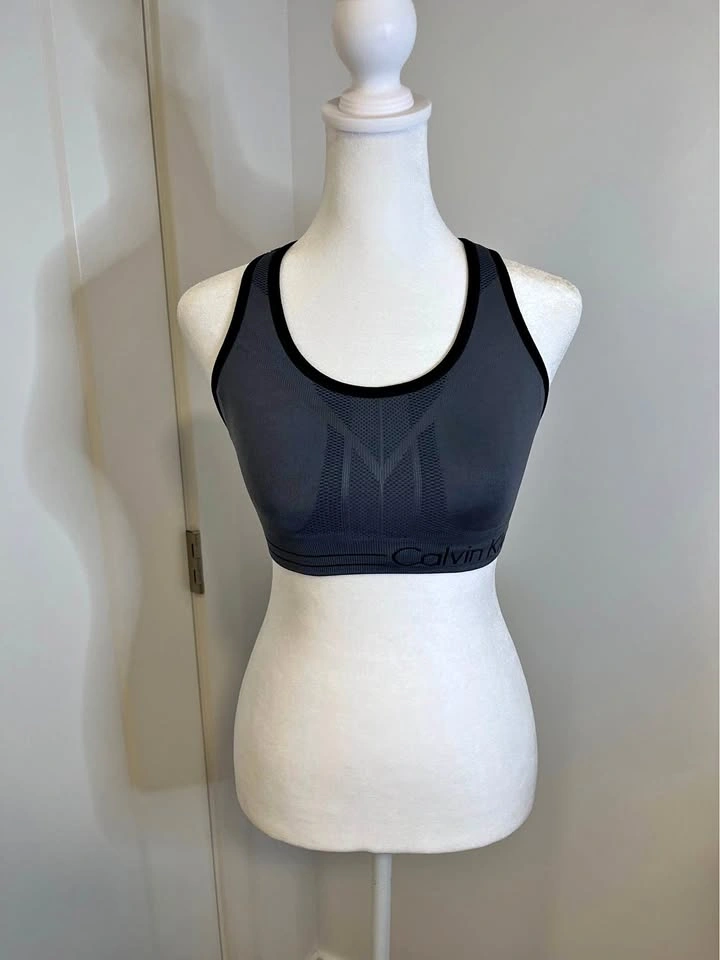 Calvin Klein Women's Gray Sports Bra - Size XS