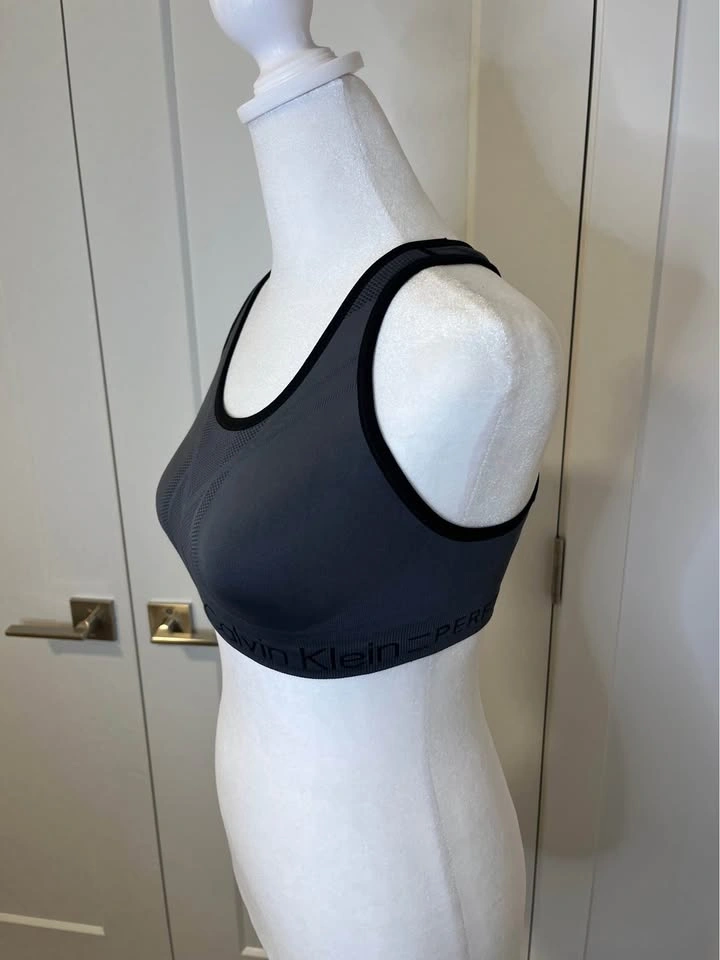 Calvin Klein Women's Gray Sports Bra - Size XS - photo 5