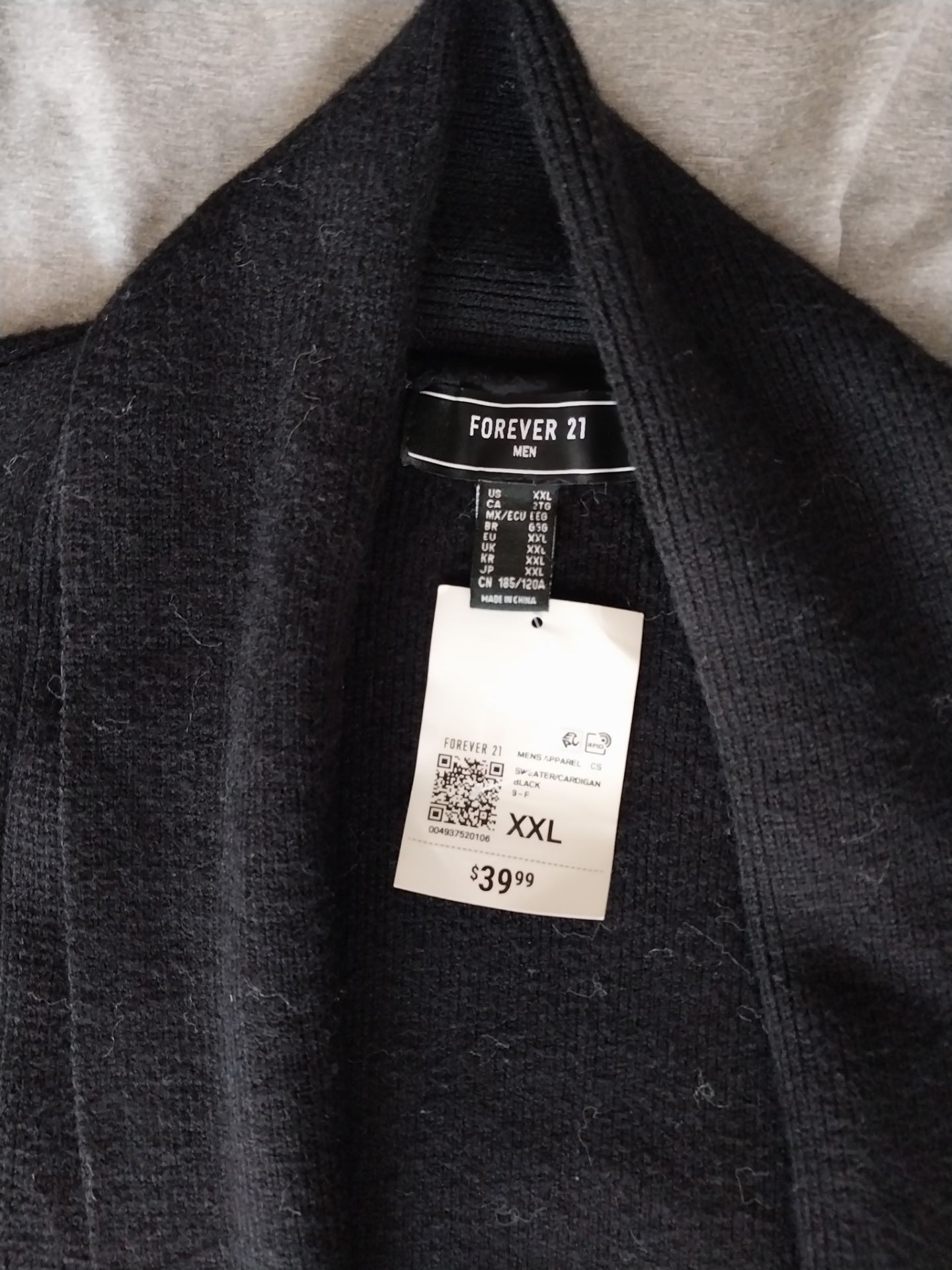 Forever 21 Men's Black Knit Cardigan - XXL (New) - photo 3
