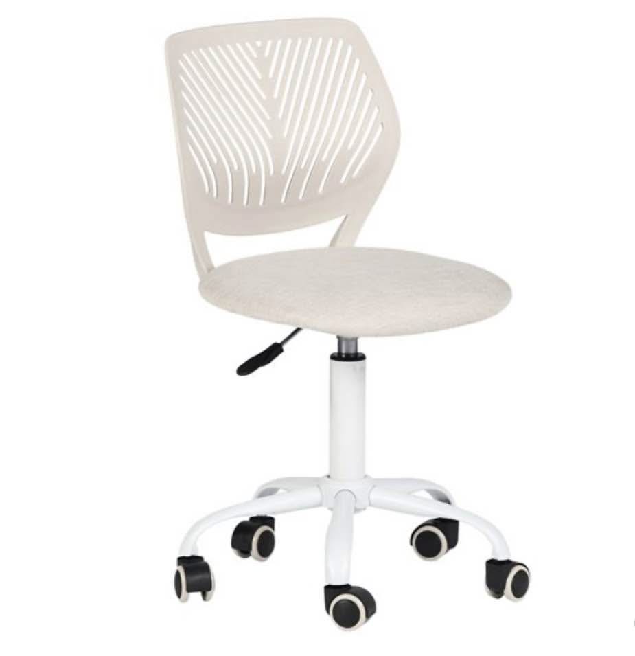 Kids Swivel Chair - Beige Upholstered, Adjustable - photo 4