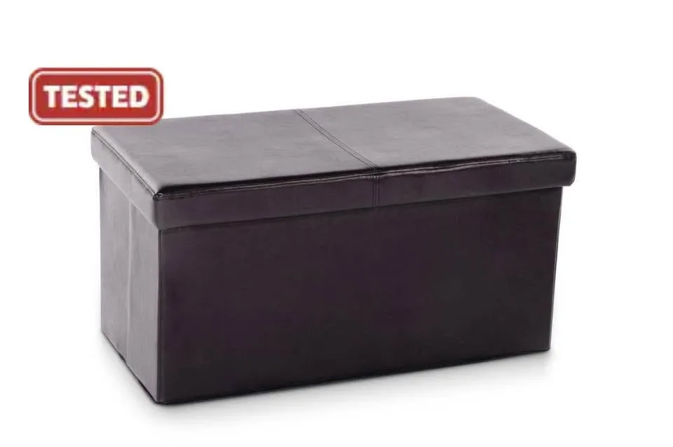 Folding Storage Ottoman/Bench, Espresso Black /#2250-51 image indicator(2)