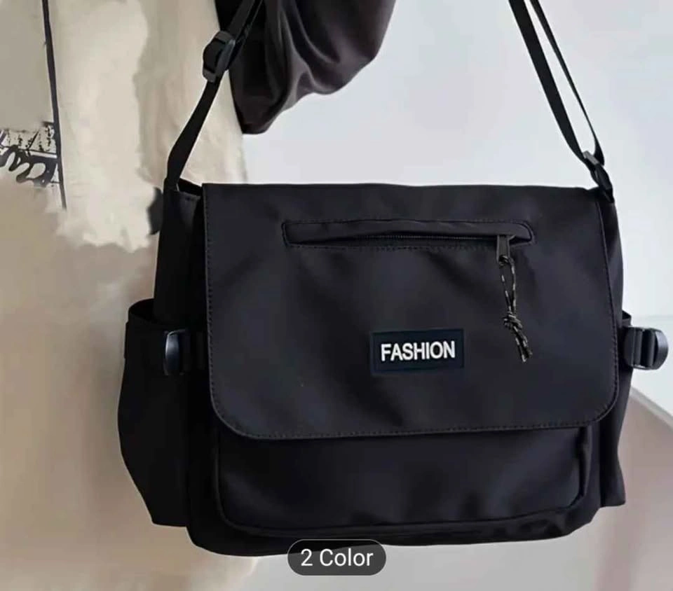 Brand new black color nylon cross body bag (firm price) - photo 2