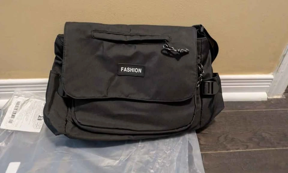Brand new black color nylon cross body bag (firm price) - photo 3