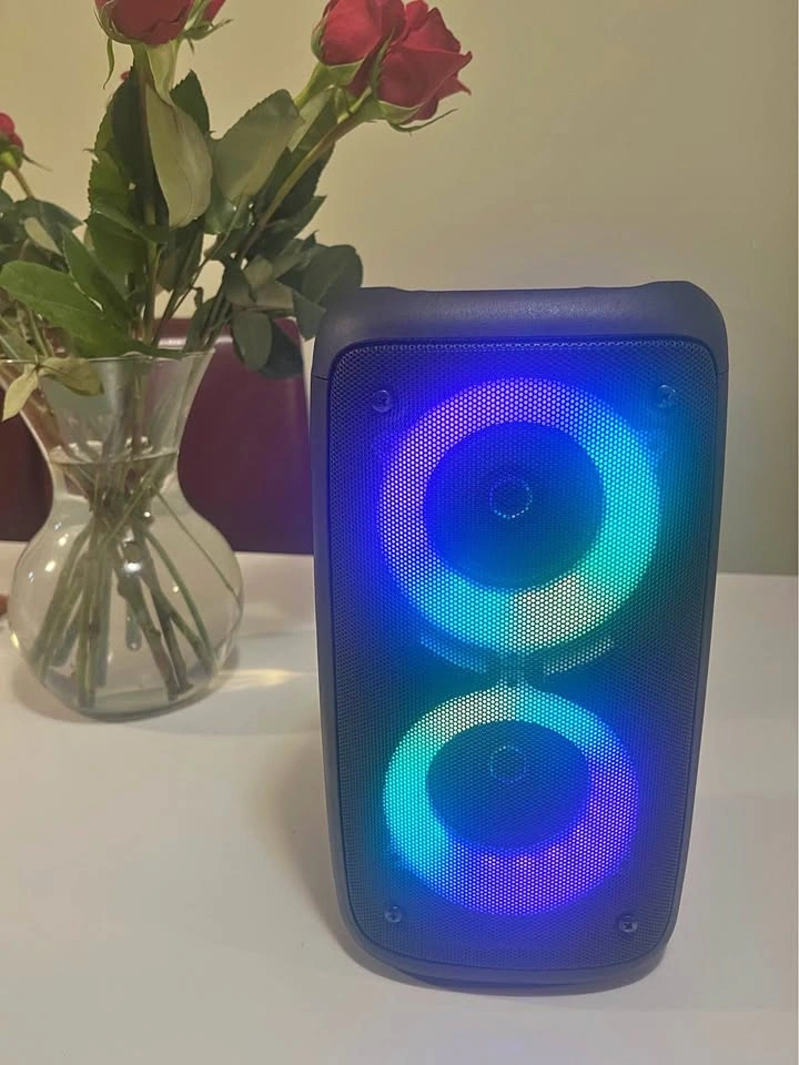 Portable Bluetooth Speaker with LED Lights and Mic