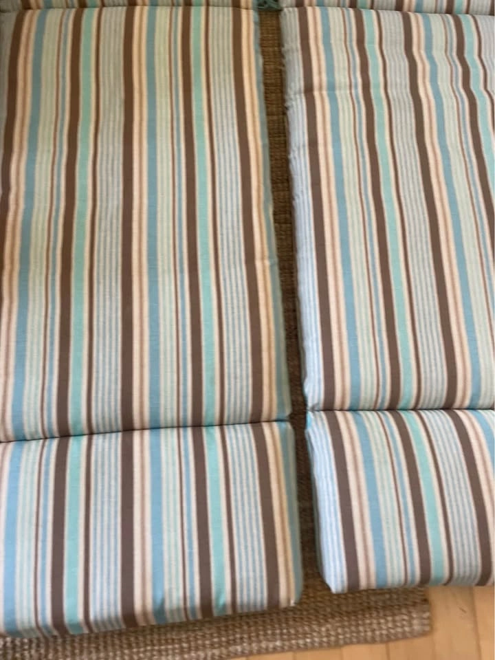 Striped Outdoor Chaise Lounge Cushions (2) - photo 3