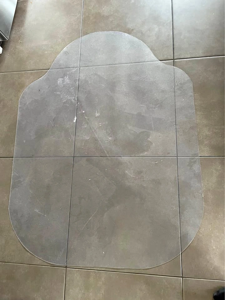 Clear Plastic Desk Chair Mat approx 3x4 ft