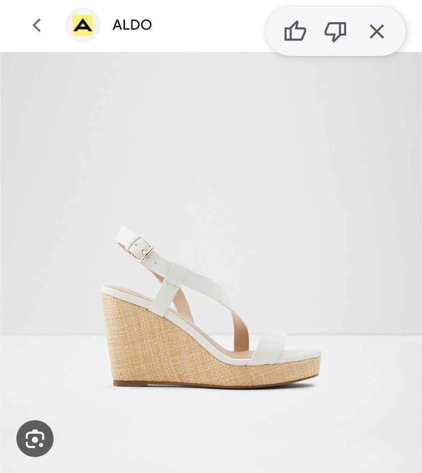 ALDO White Raffia Wedge Sandals - photo 3
