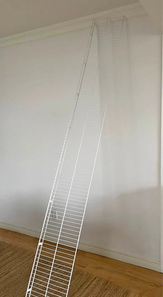 7.5 ft White Wire Shelving Unit, No Hardware