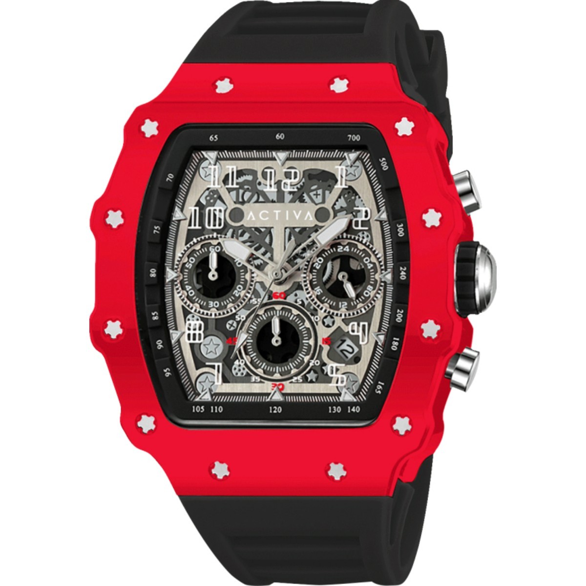 Invicta Activa X Skeleton Dial Red Watch - Men's Sport