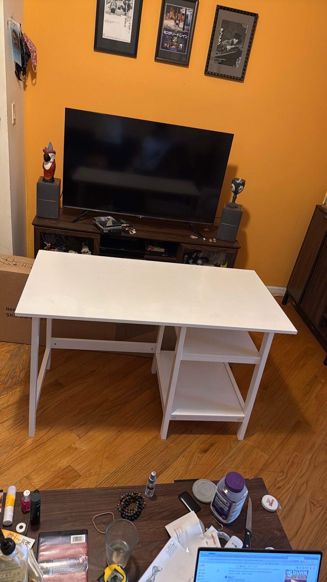 Desk with two shelves - photo 2