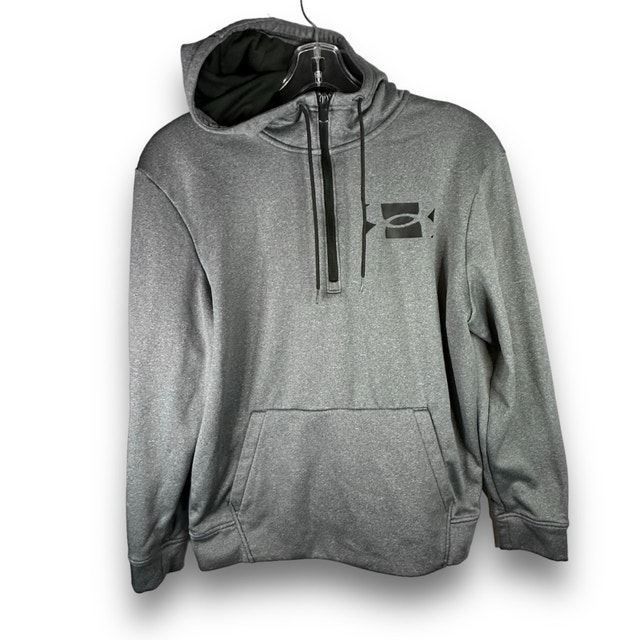 Under Armour Gray Hoodie - Size Medium, Loose Fit - photo 3