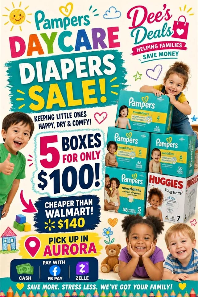 Pampers Diapers Sale: $22/box or 5 for $100