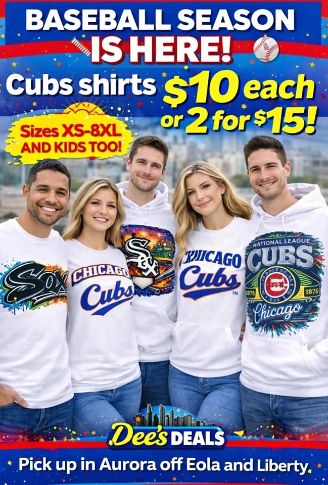 Cubs or Sox Shirts - $10 or 2 for $15! Kids/Adults to 3XL