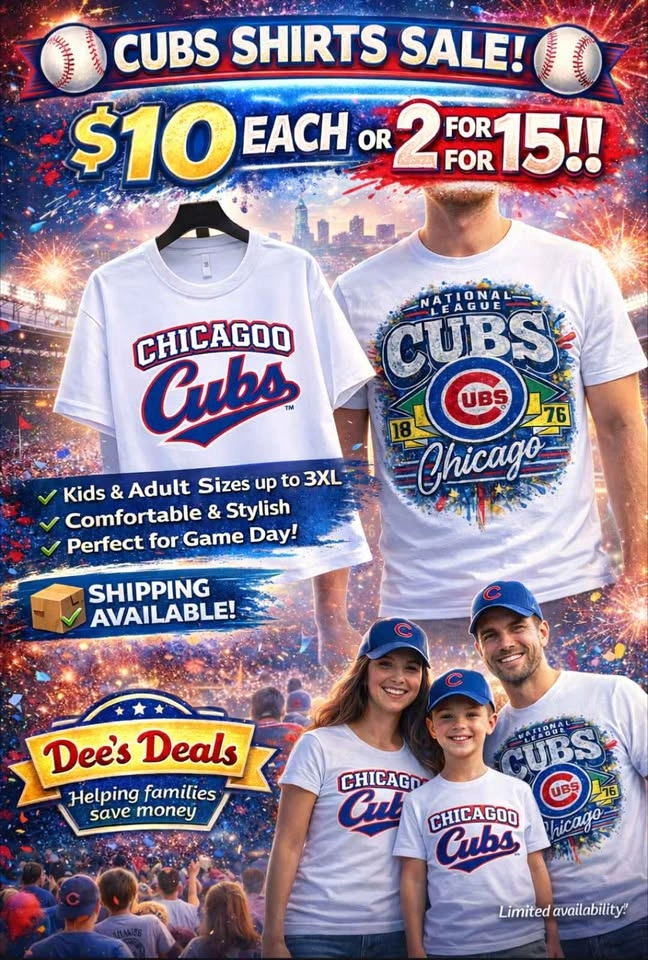 Cubs or Sox Shirts - $10 or 2 for $15! Kids/Adults to 3XL - photo 3