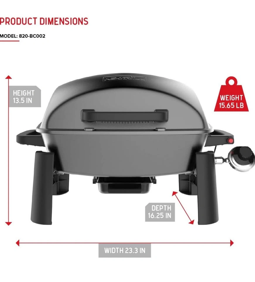 Nexgrill Portable Propane Grill with Cast Iron Grates - photo 2
