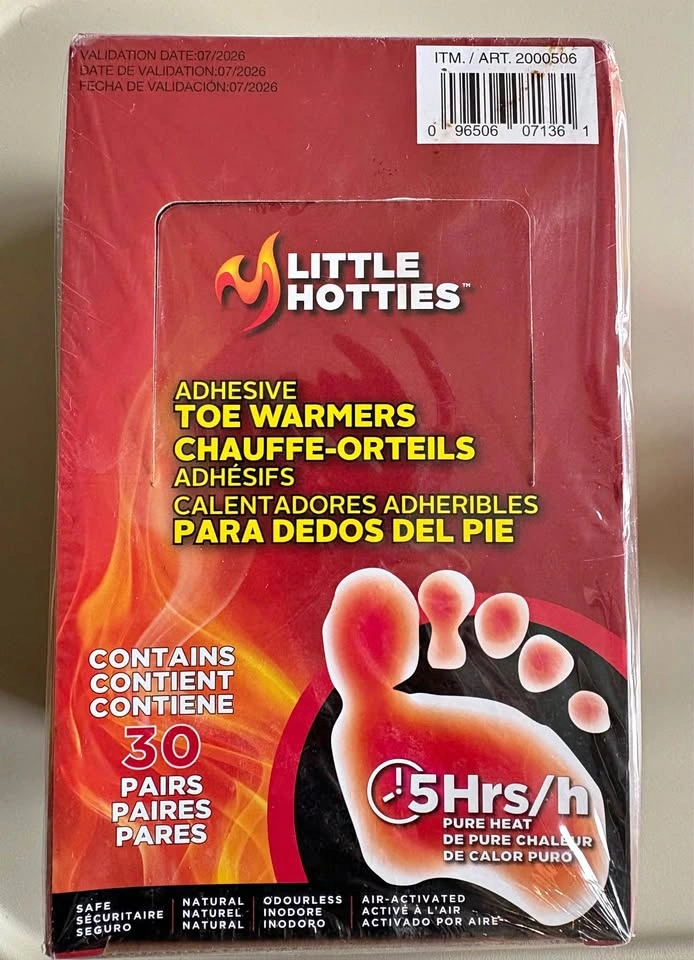 Little Hotties Adhesive Toe Warmers 30 Pairs