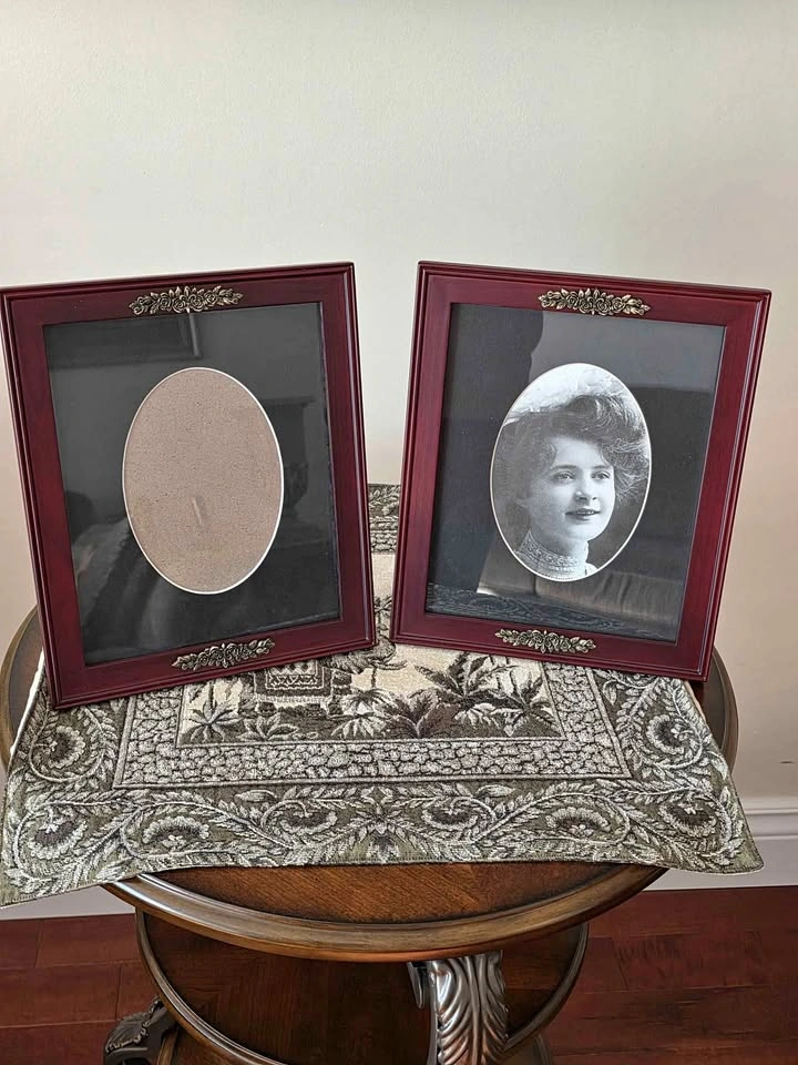 Two Vintage Style Wood Standing Picture Frames
