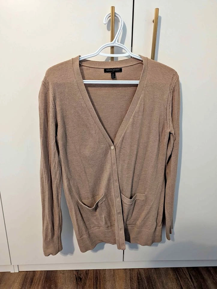 Banana Republic Beige Cardigan