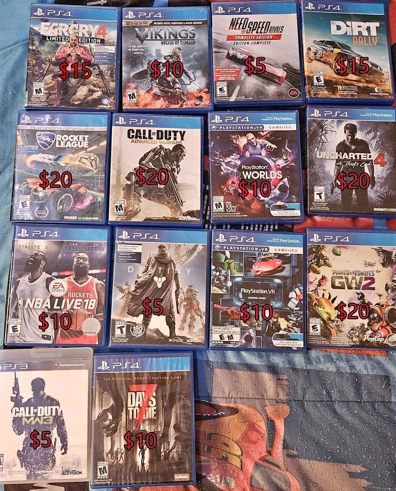 PS4 Games (prices on image)