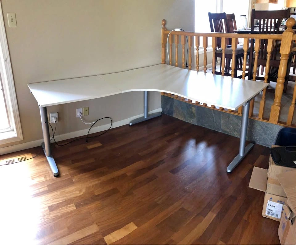 IKEA Galant Heavy-Duty Modular Corner workstation W/ Adjustable