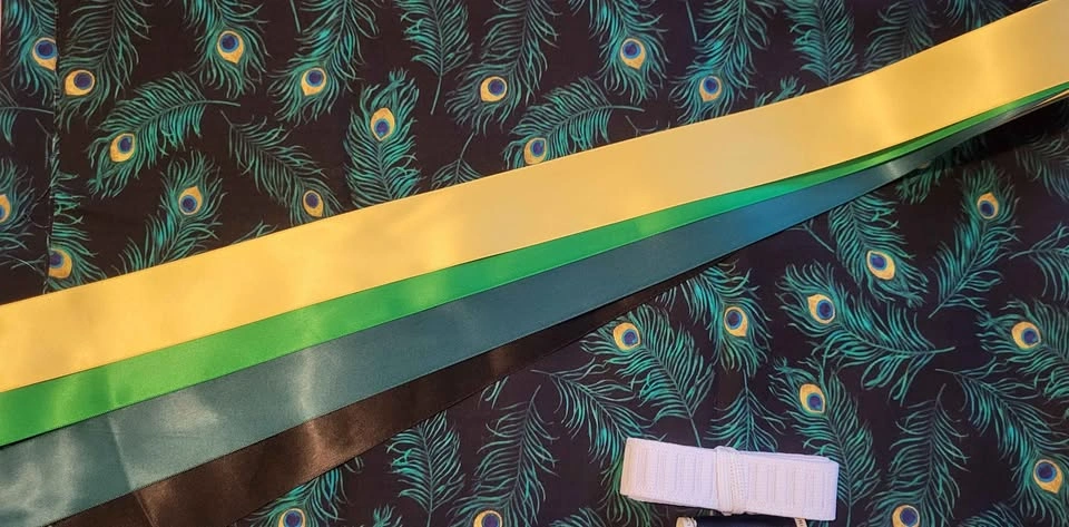 New Peacock Feather Adult Ribbon Skirt Kit - photo 2