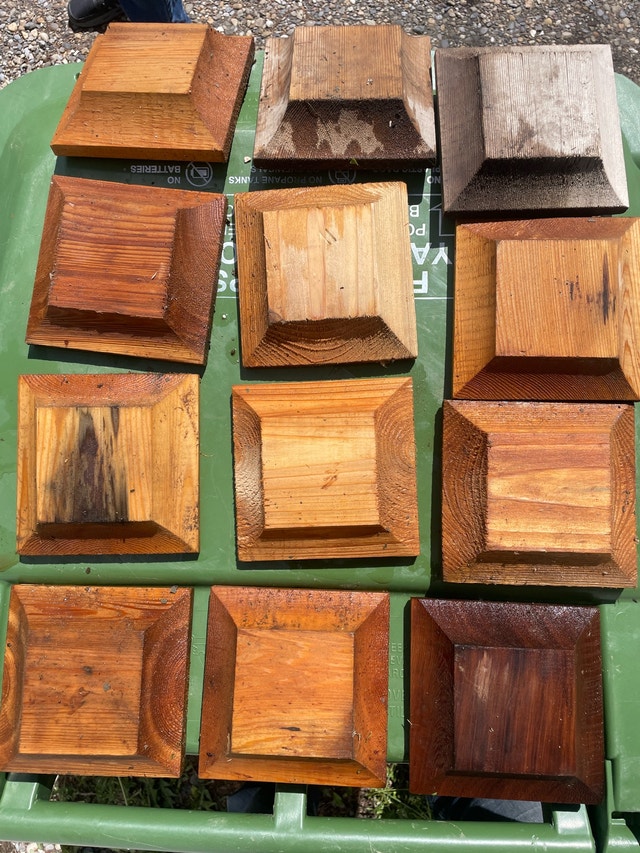 Post caps for 4x4 12 pcs cedar