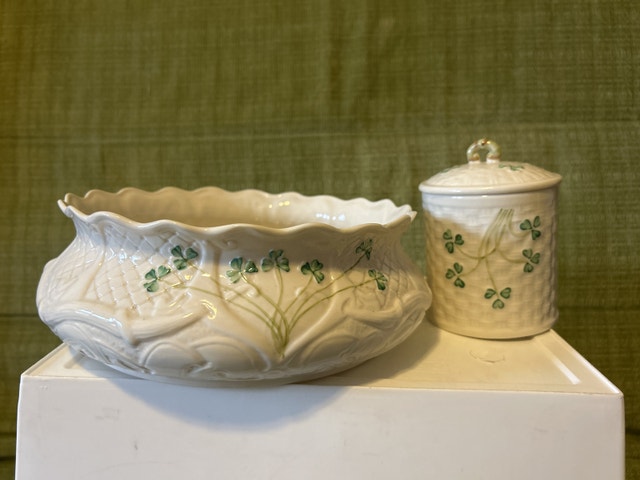 Belleek Millennium 2 Bowl & Honeypot