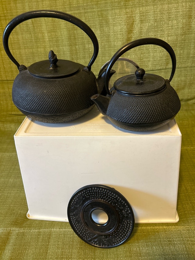 Cast Iron Teapot - two pots
