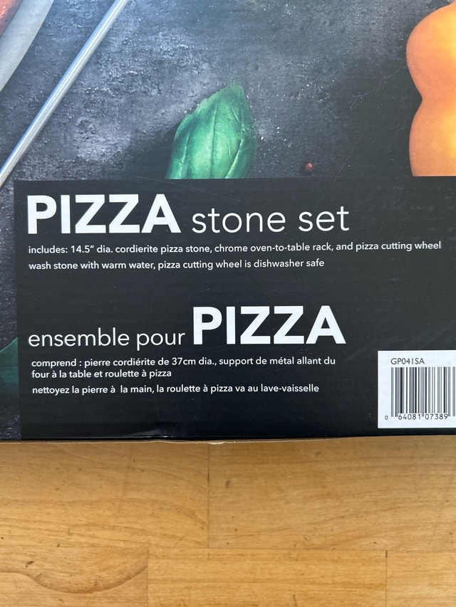 New Danesco Pizza Stone Set - 14.5" Diameter - photo 3