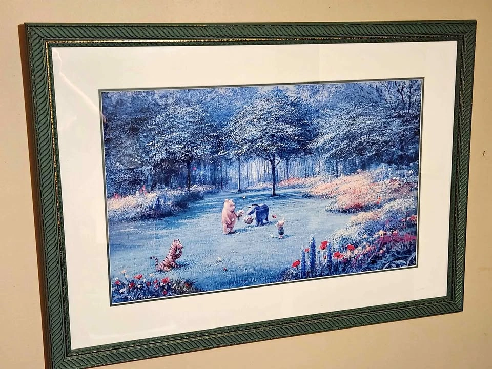 Vintage Disney Gallery "From Pooh's Garden" Framed Peter Ellensh