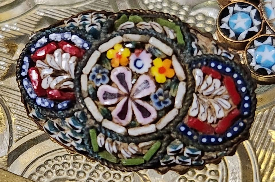 Mid Century Micromosaic Brooches, 3 Available - photo 2