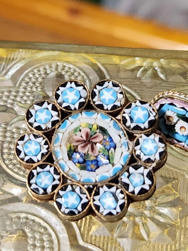 Mid Century Micromosaic Brooches, 3 Available - photo 3