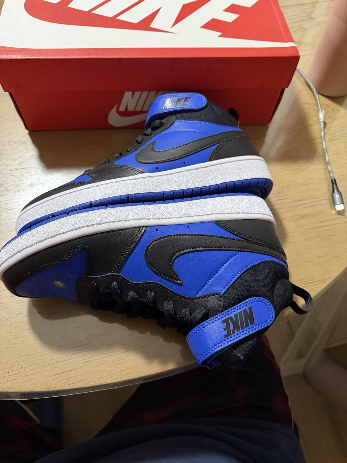 Nike Court Borough Mid 2 (GS) Blue/Black Sneakers Kids US 7Y - photo 2