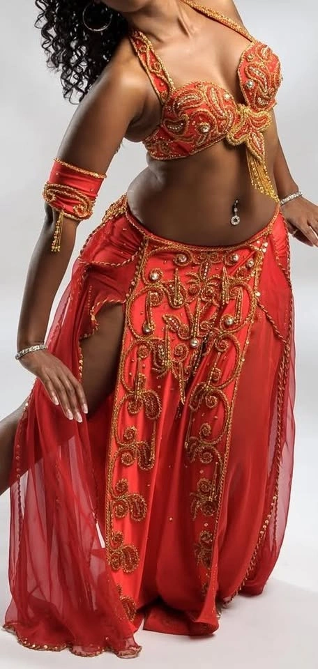 Pro Bellydance Costume - Red - photo 2