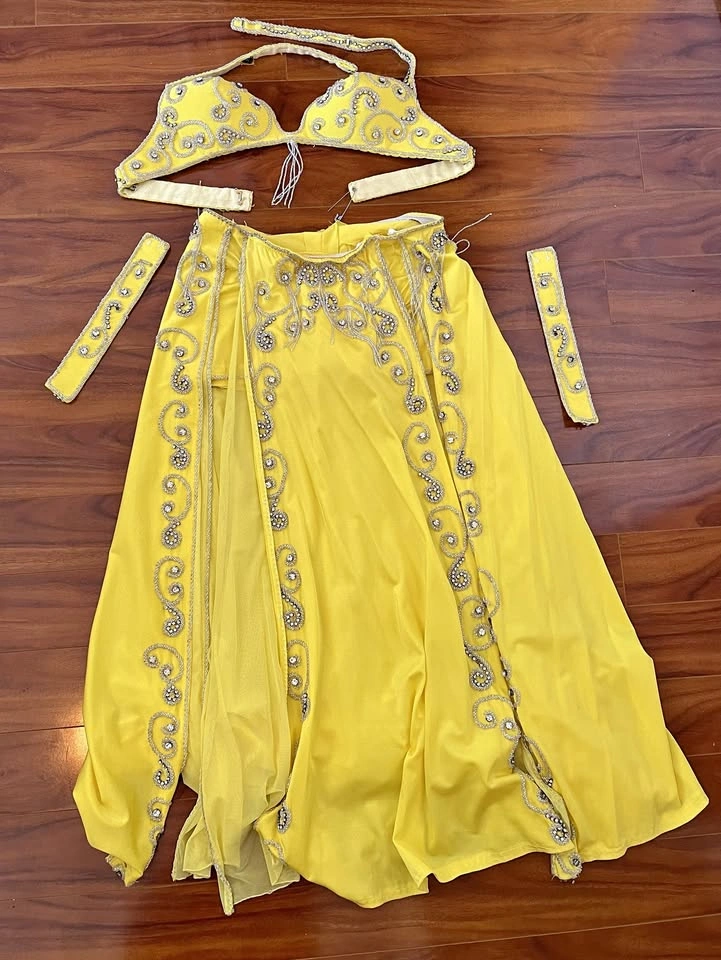 Professional Bellydance Costume - Yellow