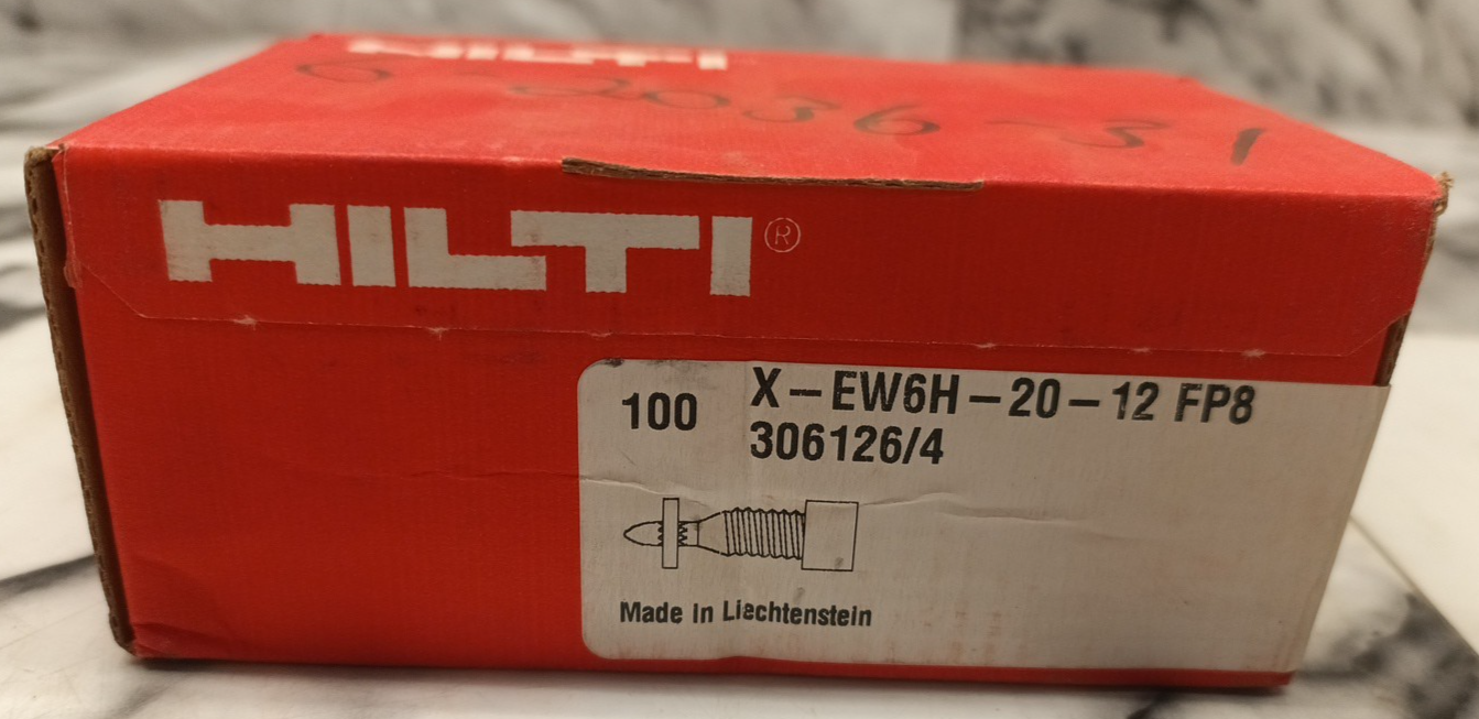 Hilti X-EW6H-20-12 FP8 100 In Box 306126/4