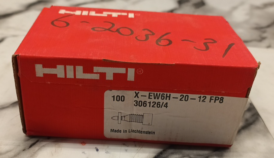 Hilti X-EW6H-20-12 FP8 100 In Box 306126/4 - photo 5