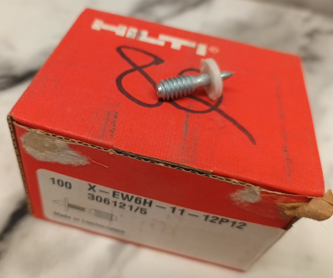 Hilti X-EW6H-11-12P12 Fasteners 306121/5 - 100 In Box - photo 3