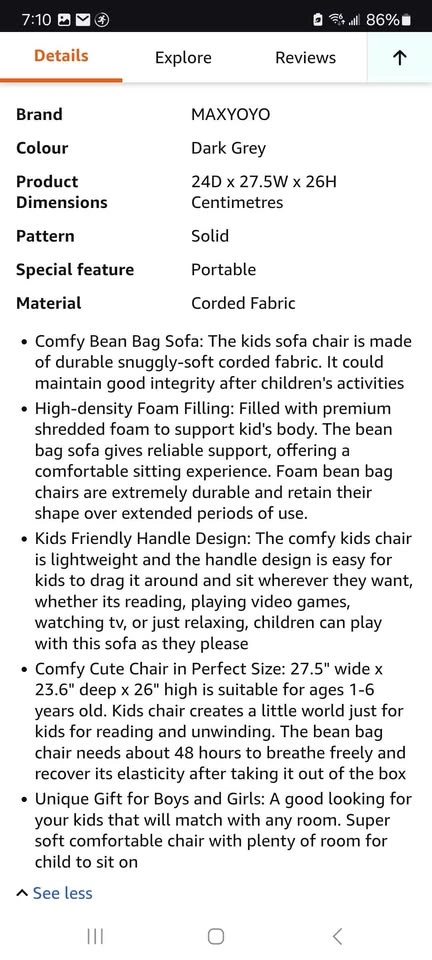 bean bag chair for kids - photo 4