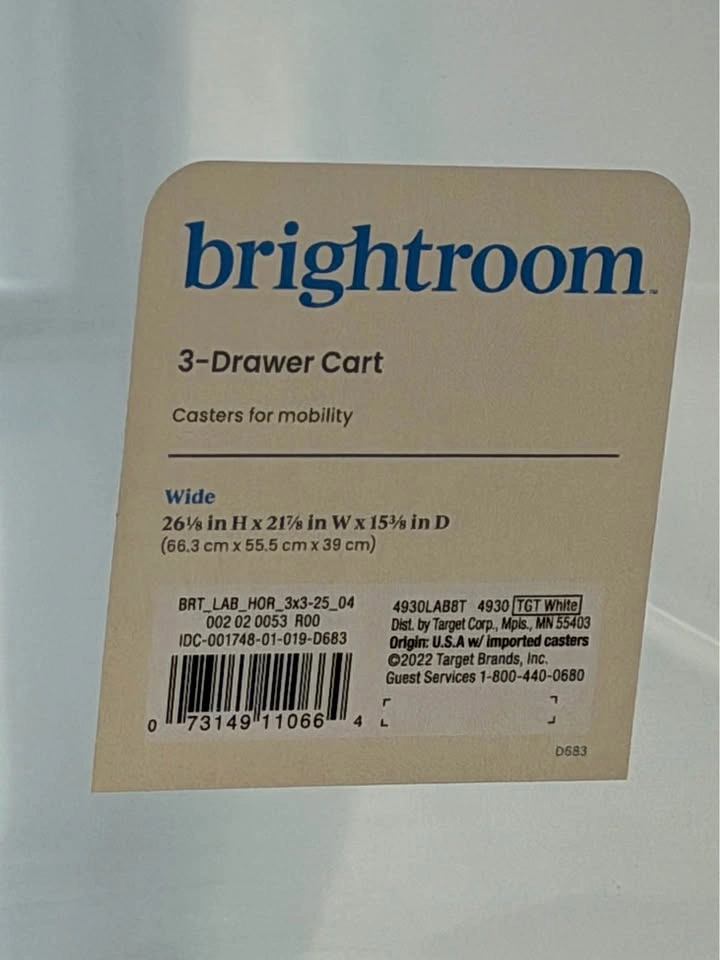 Target Brightroom 3-Drawer Cart - 3 Available - photo 4