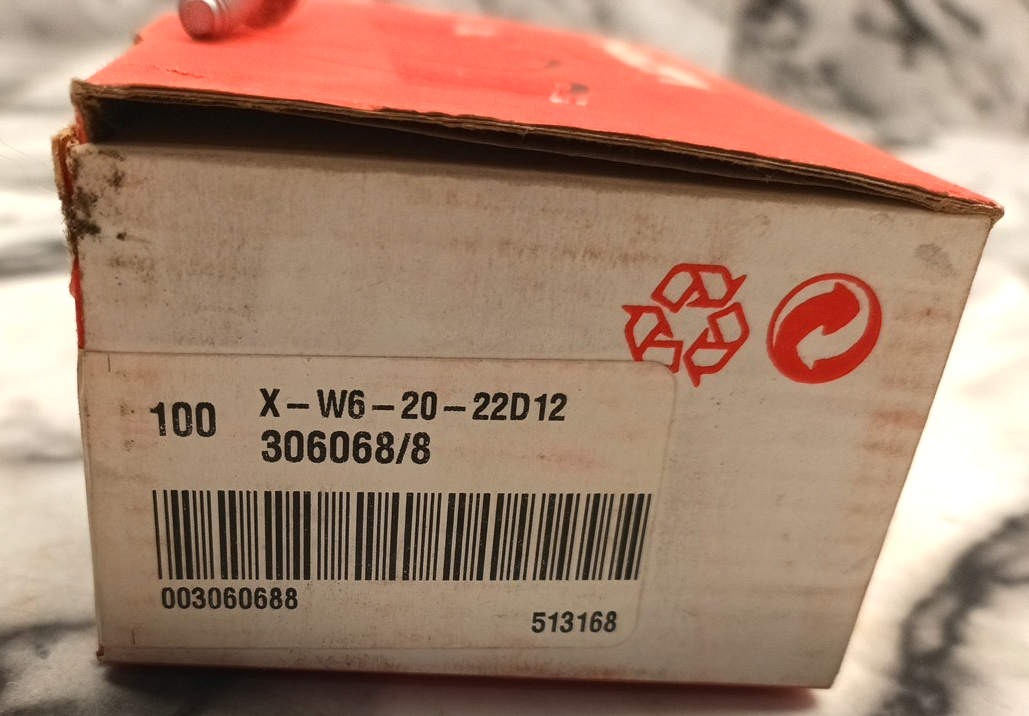 Hilti X-W6-20-22D12 Threaded Studs - Box of 100 - photo 3