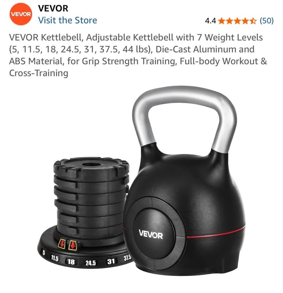 Adjustable Kettle Bell 5lbs to 44lbs. Practically New! - photo 2
