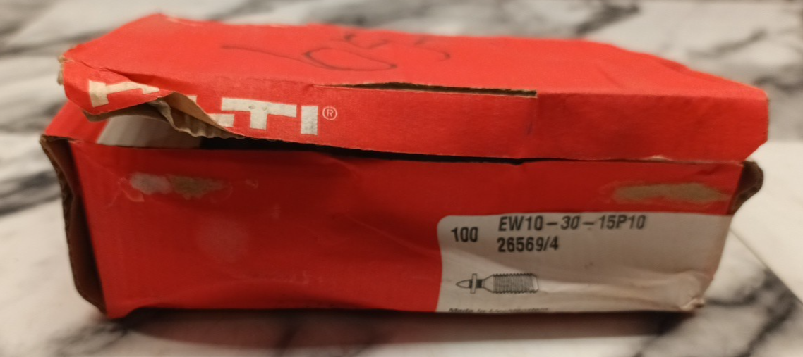 Hilti Box of 100 EW10-30-15 P10 Threaded Studs
