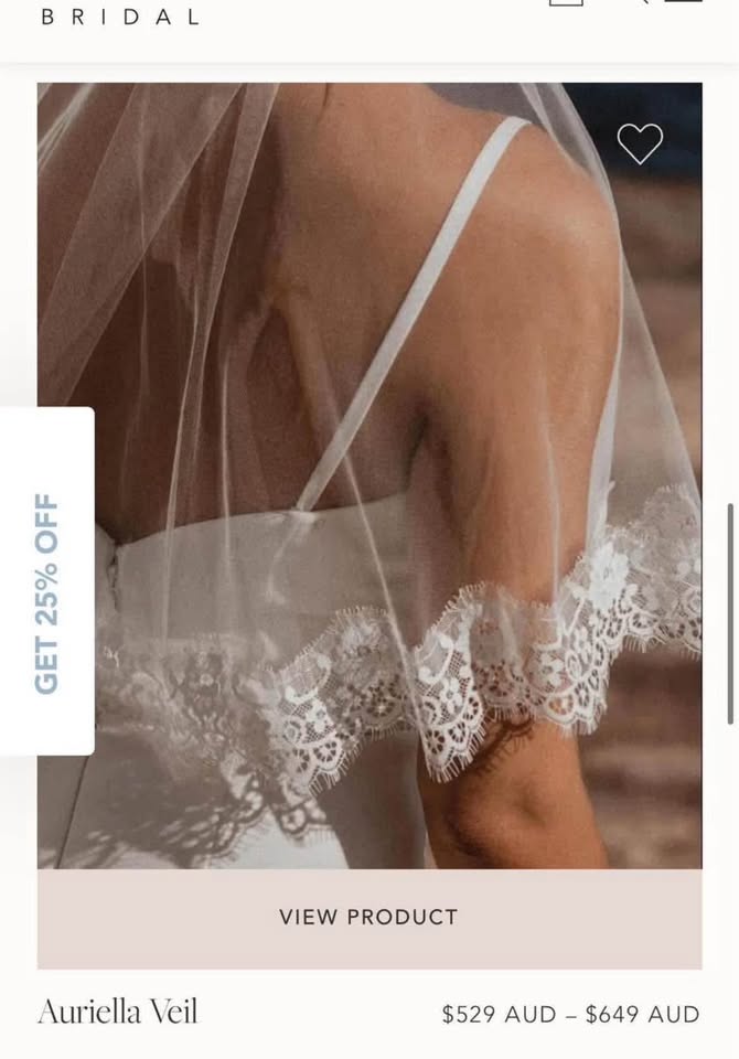 Lace edge Fingertip Veil soft white or ivory - photo 5